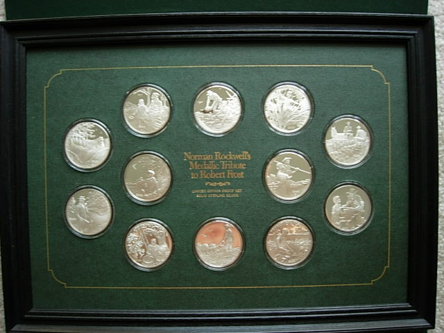 Franklin Mint Rockwell - Tribute to Robert Frost Medals