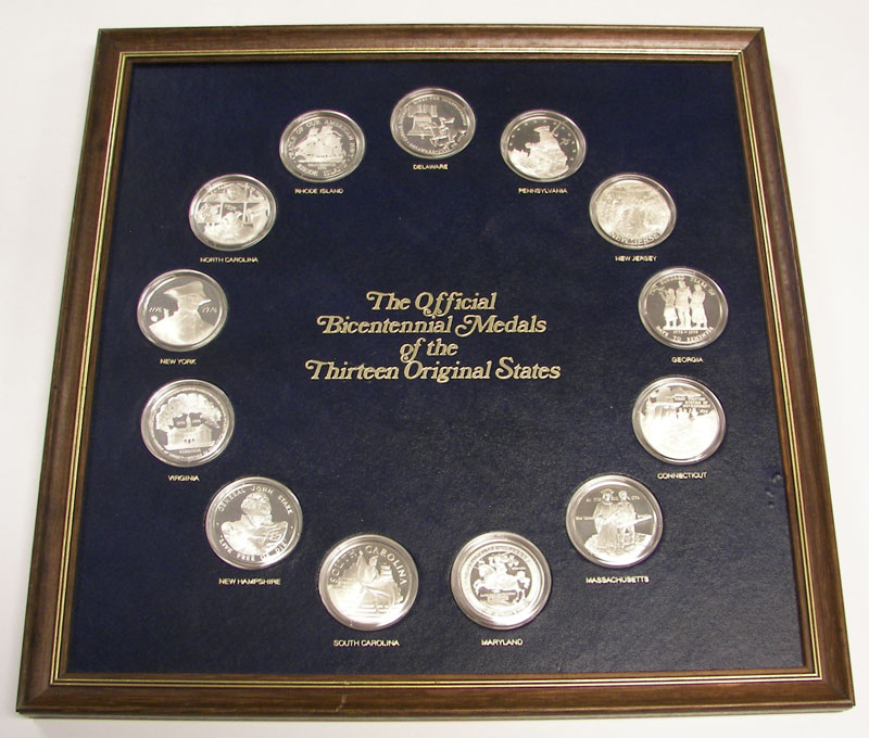 Franklin Mint Bicentennial Medals of the 13 Original States