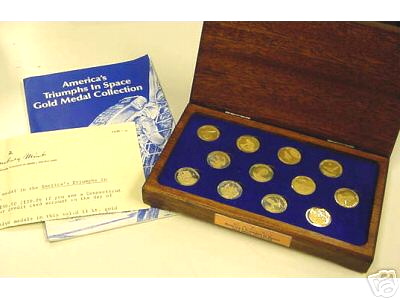 Danbury Mint Triumphs of America in Space Medals