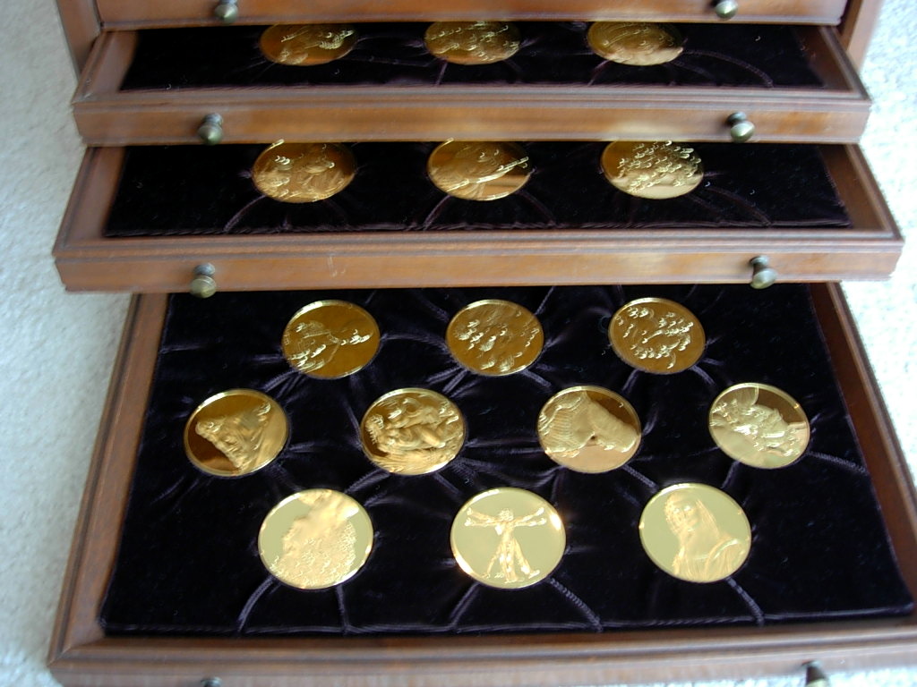 Franklin Mint Leonardo Da Vinci Medals