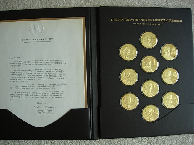 Franklin Mint American Businessmen Medals