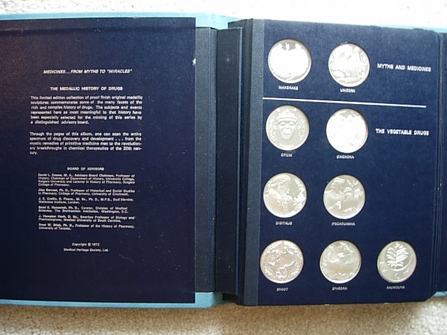 Franklin Mint History of Drugs Medals